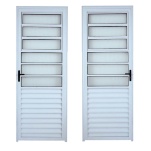 ALUAN ALUMI PORTA MISTA BASCULANTE 210X080 ESQ BRANCO - 5212