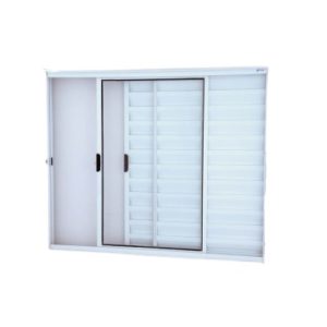 ALUAN ALUMI VENEZIANA 3 FOLHAS 100X150 S/ GR BRANCO - 6032
