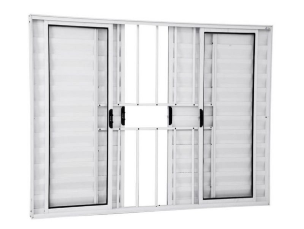 ALUAN ALUMI VENEZIANA 6 FOLHAS 100X150 C/ GR BRANCO - 7043