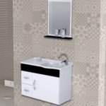 RORATO KIT SIENA SUSP. 2 PORTAS 55,5CM PR (GAB+ESP+PIA)