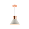 LLUM PENDENTE MYKONOS COBRE C/ CUPULA BCO - AXMK2601COBC