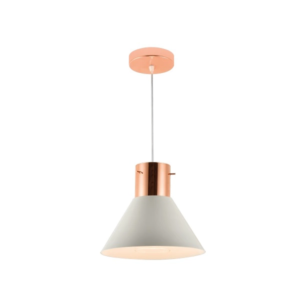 LLUM PENDENTE MYKONOS COBRE C/ CUPULA BCO - AXMK2601COBC