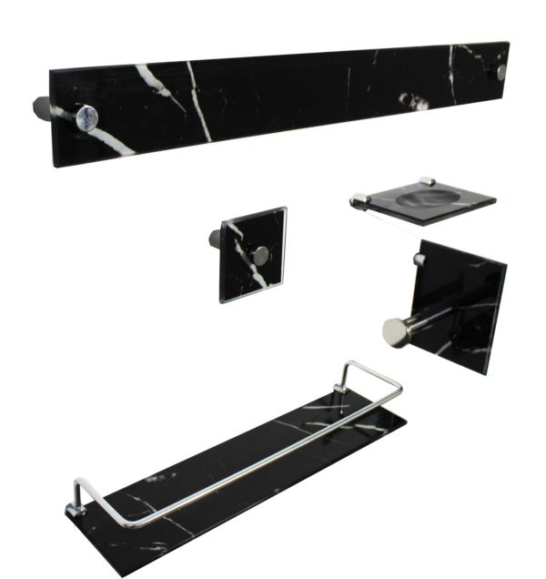 VMEX KIT RETO WC VIDRO KR 5 PCS CARRARA PTO - 3716