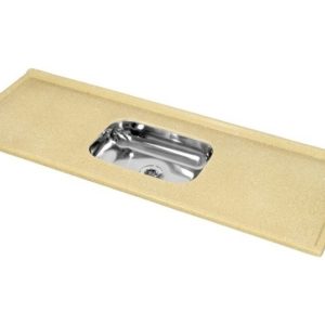 DECORALITA PIA MARM.SINT. INOX 150X54 MARROM IMPERIAL
