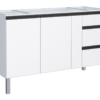 COZIMAX GABINETE ACO GAIA P/PIA 150 FLAT BR MON PX PRETO