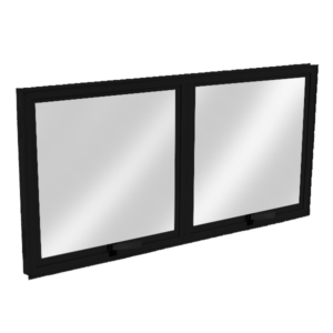 ALUAN ALUMI MAXI-AR 2S 60X100 S/ GR VIDRO BOREAL L25 MASTER PRETO - MB9046