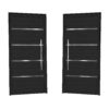 ALUAN ALUMI PORTA LAMBRIL C/ FRISO CROM 210X090 DIR PRETO - MB102054