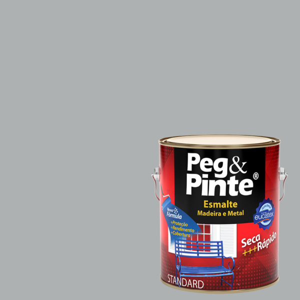 EUCATEX PEG & PINTE ESMALTE SINT. BRILH. 3,6L PLATINA