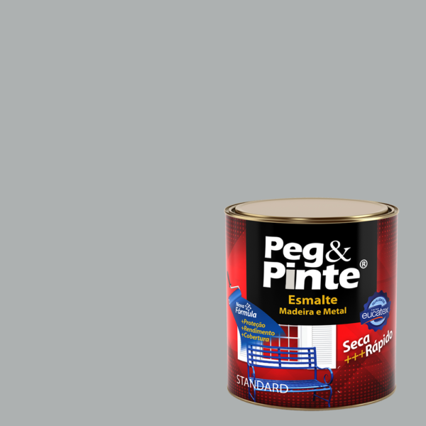 EUCATEX PEG & PINTE ESMALTE SINT. BRILH. 0,9L PLATINA