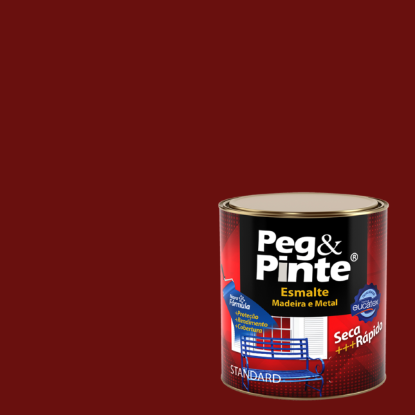 EUCATEX PEG & PINTE ESMALTE SINT. BRILH. 0,9L VERMELHO GOYA