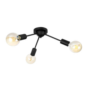 LLUM PLAFON SPUTNIK PRETO 3L E27 S/ LPD Ø53CM - SPK3E27PFPT