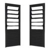 ALUAN ALUMI PORTA BASCULANTE 210X080 DIR VIDRO CANELADO PRETO - MB5211