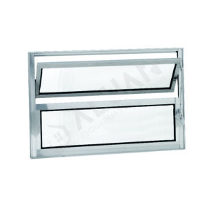 ALUAN ALUMI VITRO BASCULANTE 040X060 VIDRO CANELADO BRANCO - 3030