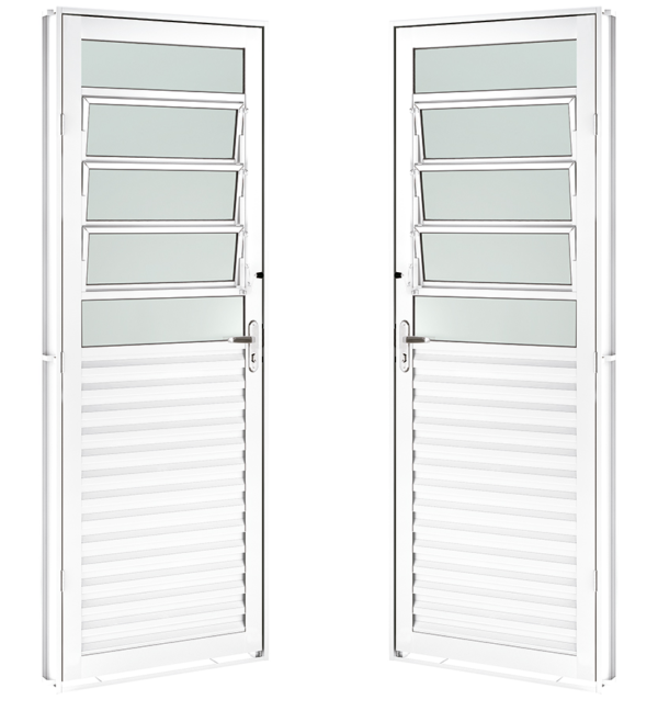 HB PORTA MISTA BASCULANTE ARTE 085X215 LD BRANCA - 1010.1 / 5387