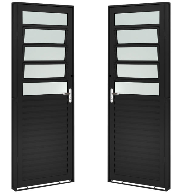 HB PORTA MISTA BASCULANTE ARTE 085X215 LE PRETA - 1010.41