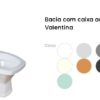 SANTAMARINA CONJ. VASO + CAIXA ACOPLADA QUADR. VALENTINA BRANCO