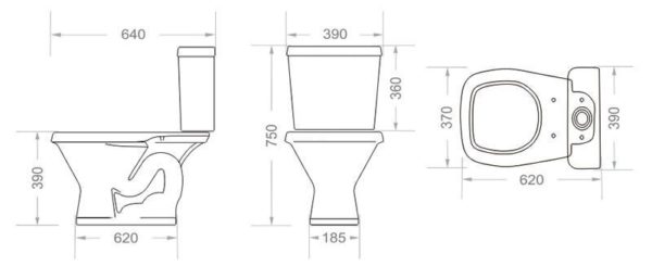 SANTAMARINA CONJ. VASO + CAIXA ACOPLADA QUADR. VALENTINA BRANCO - Image 2
