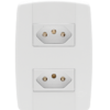 ILUMI CJ 2 TOMADAS 10A 250V~ SEPARADAS MONOBLOCO LEV - 87120