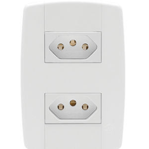 ILUMI CJ 2 TOMADAS 10A 250V~ SEPARADAS MONOBLOCO LEV - 87120