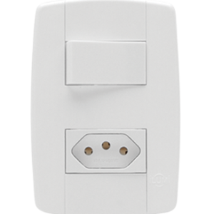 ILUMI CJ INTER SIMPLES 10A + TOMADA 10A 250V~ LEV - 87200