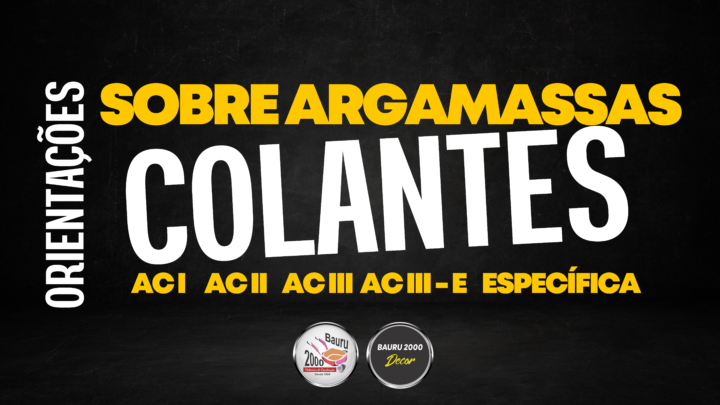 Orientações sobre argamassas colantes