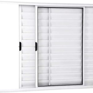 ALUAN ALUMI VENEZIANA 3 FOLHAS 100X120 S/ GR BRANCO - 6030
