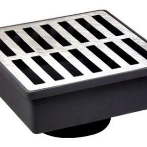 GRELHA ALUM. 020 X 020 C/ COLETORA CX. PVC INF.