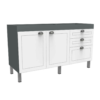 FIMAP GABINETE RETRO 1,44 GRAFITE/BRANCO