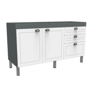 FIMAP GABINETE RETRO 1,44 GRAFITE/BRANCO