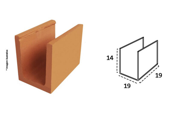 CANALETA CERAMICA 19X14X19