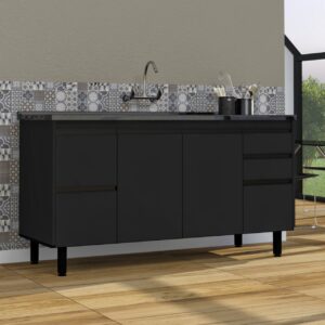 ARTE GABINETE PARIS PRETO FOSCO 1,44 MT