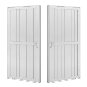HB PORTA CANELADA 105X215 LD BRANCA ACO FORTE - PAC105D12