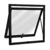 ALUAN ALUMI MAXI-AR 1S 60X60 S/ GR VIDRO BOREAL L25 MASTER PRETO - MB9042