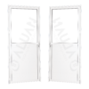 ALUAN ALUMI PORTA VISOR 210X080 ESQ VIDRO BOREAL BRANCO - 4452