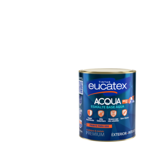 EUCATEX ESMALTE SINT. ACQUA BRILHANTE 0,9L BRANCO (BASE AGUA)