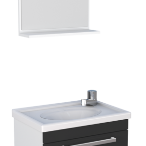 COZIMAX KIT GAB. WC AGATA 45CM BCO/PTO (GAB+ESP)