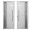 ALUAN ALUMI PORTA LAMBRIL 03 VIDROS LATERAIS 210X080 DIR VIDRO BOREAL PRETO - MB4058