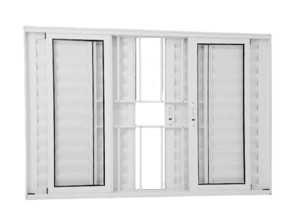 ALUAN ALUMI VENEZIANA 6 FOLHAS 100X150 C/ GR L25 MASTER BRANCO - 9007