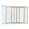 ALUAN ALUMI VITRO 3 FOLHAS MOVEIS 100X120 S/ GR L25 MASTER BRANCO - 9031
