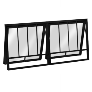 ALUAN ALUMI MAXI-AR 2S 60X100 C/ GR VIDRO BOREAL L25 MASTER PRETO - MB9047