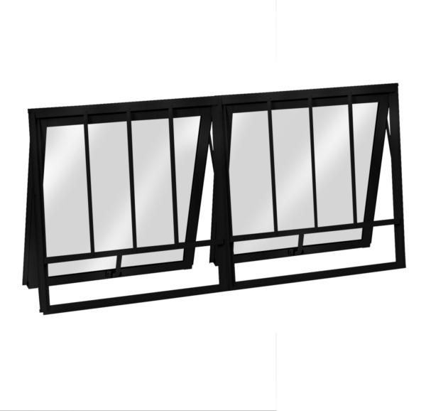 ALUAN ALUMI MAXI-AR 2S 60X100 C/ GR VIDRO BOREAL L25 MASTER PRETO - MB9047
