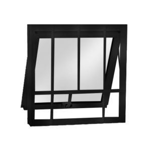 ALUAN ALUMI MAXI-AR 1S 60X60 C/ GR VIDRO BOREAL L25 MASTER PRETO - MB9043