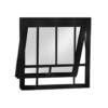 ALUAN ALUMI MAXI-AR 1S 50X50 C/ GR VIDRO BOREAL L25 MASTER PRETO - MB9041