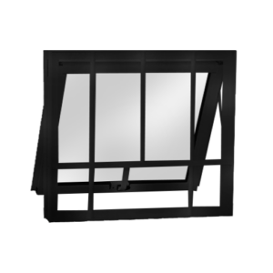 ALUAN ALUMI MAXI-AR 1S 60X80 C/ GR VIDRO BOREAL L25 MASTER PRETO - MB9045