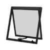 ALUAN ALUMI MAXI-AR 1S 60X60 S/ GR VIDRO BOREAL L16 PRETO - PTO3050