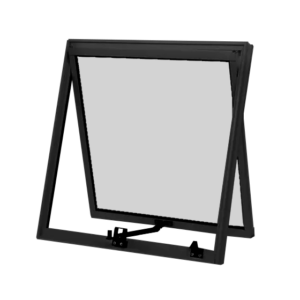 ALUAN ALUMI MAXI-AR 1S 60X60 S/ GR VIDRO BOREAL L16 PRETO - PTO3050
