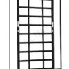 ALUAN ALUMI PORTA CORRER 02 FOLHAS VIDRO LISO 210X150 QUADRICULADA PRETO - MB4852
