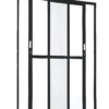 ALUAN ALUMI PORTA CORRER 02 FOLHAS VIDRO LISO 210X150 PRETO - MB4049