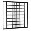 ALUAN ALUMI PORTA CORRER 03 FOLHAS VIDRO 210X150 QUADRICULADA PRETO - MB4853