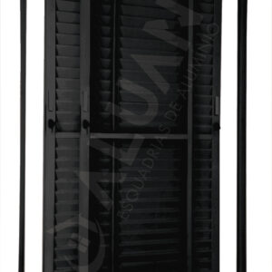 ALUAN ALUMI BALCAO VENEZIANA LATERAL 03 FOLHAS 210X120 PRETO - MB4050
